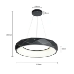 Lampa wisząca Reus czarna LED 4000K