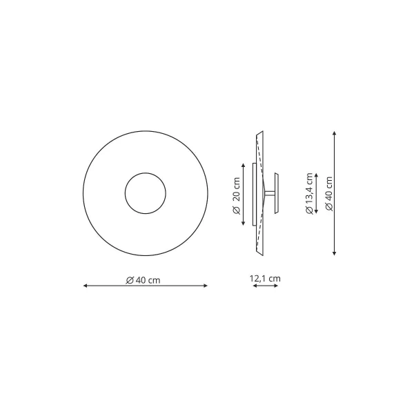 Plafon Coco 40 cm niebieski LED 12W 3000K