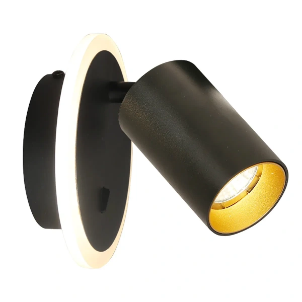 Spot sufitowy Parma 1 czarny 1xGU10 + LED 5W CCT