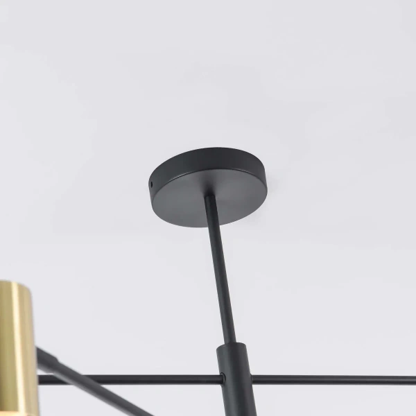 Lampa wisząca Snow 6 80 cm czarno-złota 6xGU10