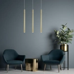 Lampa wisząca Lungo 3 listwa złota 3xG9