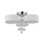 Plafon Gambela biało-srebrny 3xE27 + LED