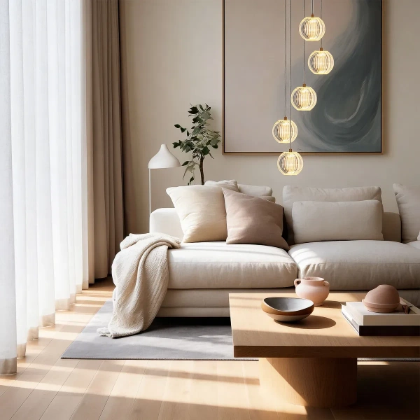 Lampa wisząca Brillant 5 złota LED CCT