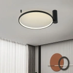 Plafon Ring S 60 cm czarny LED 3000K