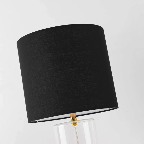 Lampa stołowa Sunflower czarno-transparentna 1xE27