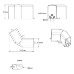 Łącznik L 120° elektryczny Geometric System New