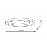 Plafon Alune owalny 60 cm biały LED 48W CCT