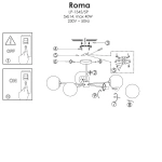 Lampa wisząca Roma 5 czarna 5xE14