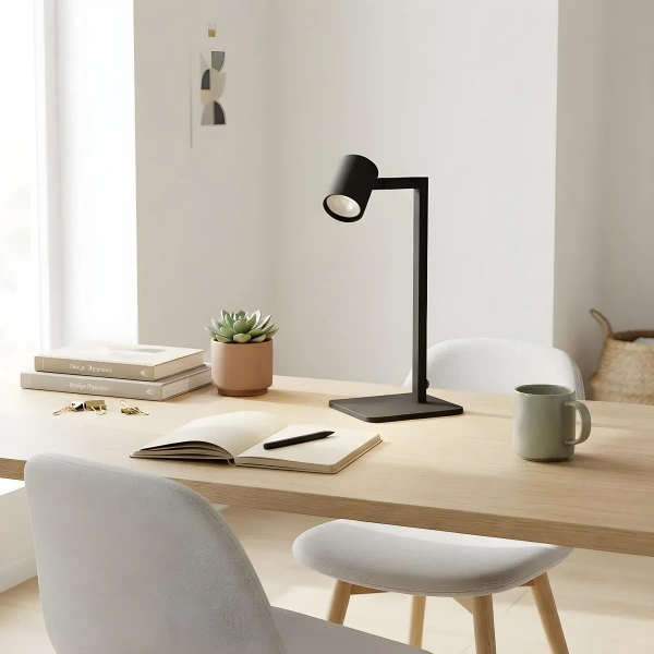 Lampa biurkowa Snow czarna 1xGU10