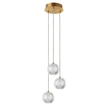 Lampa wisząca Brillant 3 złota LED CCT