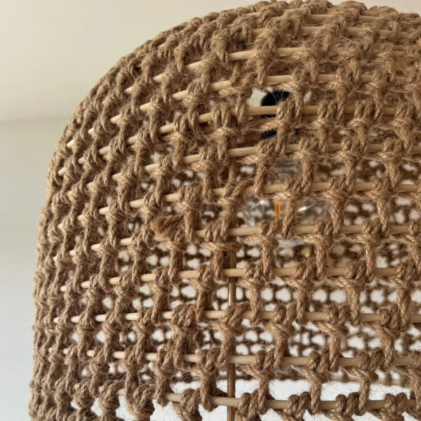 Lampa wisząca Kanso rattanowa 50 cm jasnobrązowa 1xE27