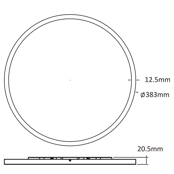 Plafon Pryzma 38 cm biały LED CCT