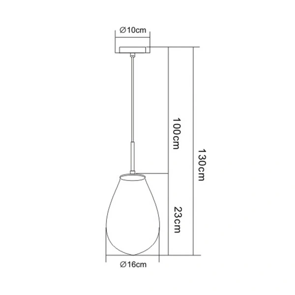 Lampa wisząca Fondi 1 czarna 1xE14