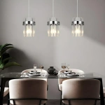 Lampa wisząca Vetro listwa chromowana 3xE14