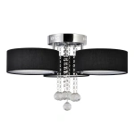 Plafon Gambela czarno-srebrny 3xE27 + LED