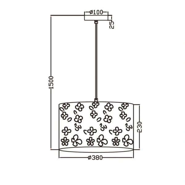 Lampa wisząca Flowers biała 1xE27
