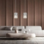 Lampa wisząca Vetro listwa chromowana 2xE14