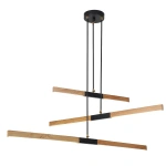 Lampa wisząca Lugano 3 brązowo-czarna LED 3000K