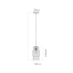 Lampa wisząca Miele dymno-złota 1xE27