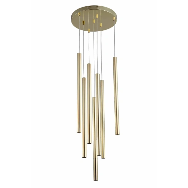 Lampa wisząca Lungo 7 złota 7xG9