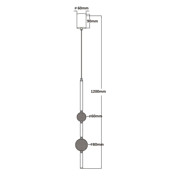 Lampa wisząca Vaku złota LED 4000K