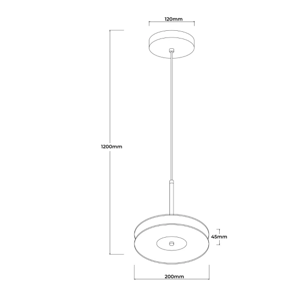 Lampa wisząca Casy mała dymiona LED 6W CCT