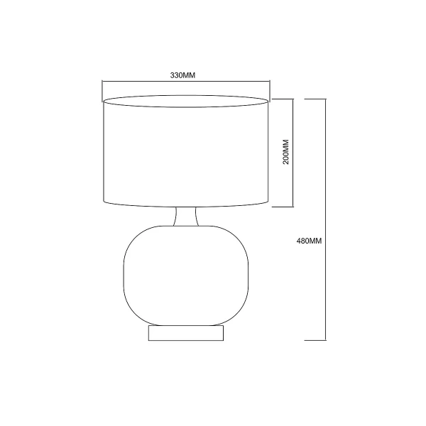 Lampa stołowa Tamiza 48 cm czarna 1xE27