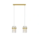 Lampa wisząca Vetro listwa złota 2xE14