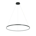 Lampa wisząca Ring 80 cm czarna LED CCT