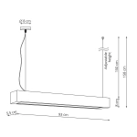 Lampa wisząca Ibros 93 cm biała LED 24W CCT