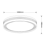 Plafon Ronda 40 cm czarny LED 25W CCT