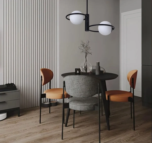 Lampa sufitowa Dorado ring czarna 2xE14