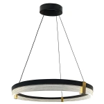 Lampa wisząca Plum Triangle 60 cm czarno-transparentna LED 32W CCT