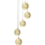 Lampa wisząca Brillant 5 złota LED CCT