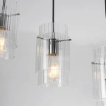 Lampa wisząca Savona 3 listwa transparentno-czarna 3xE27