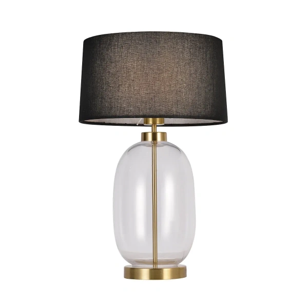 Lampa stołowa Amur transparentno-czarna 1xE27