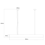 Lampa wisząca Cali M czarna LED 32W CCT smart