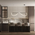Lampa wisząca Meleca M czarna LED 36W CCT