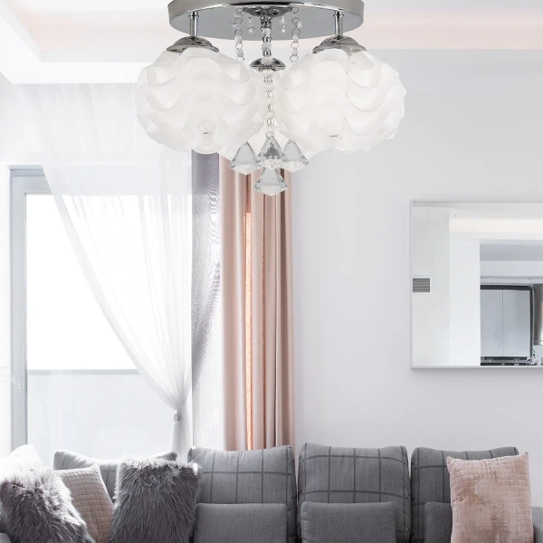 Plafon Sada 3 srebrno-biały 3xE14 + LED