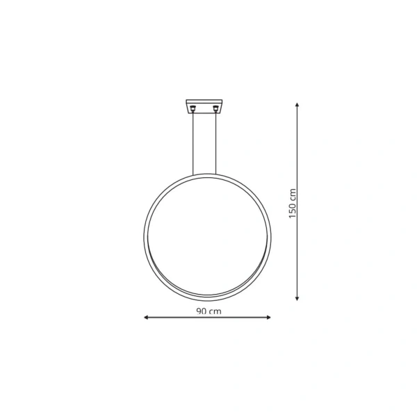 Lampa wisząca Mirror L biała LED 50W 3000K IP44