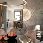 Lampa wisząca Mirror S złota LED 3000K IP44