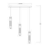 Lampa wisząca Ambiente 3 grafitowa LED 3x6W CCT