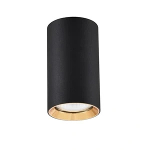 Tuba natynkowa Manacor 13 cm czarno-złota 1xGU10