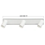Spot sufitowy Parma 3 biały 3xGU10 + LED CCT