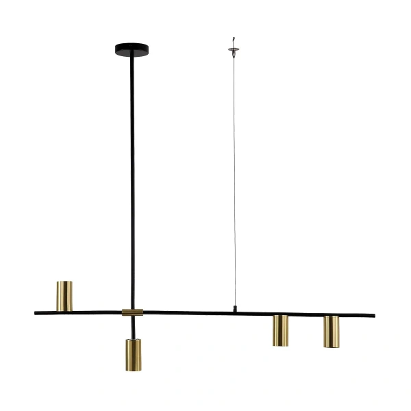 Lampa wisząca Arizona 4 czarno-złota 4xGU10