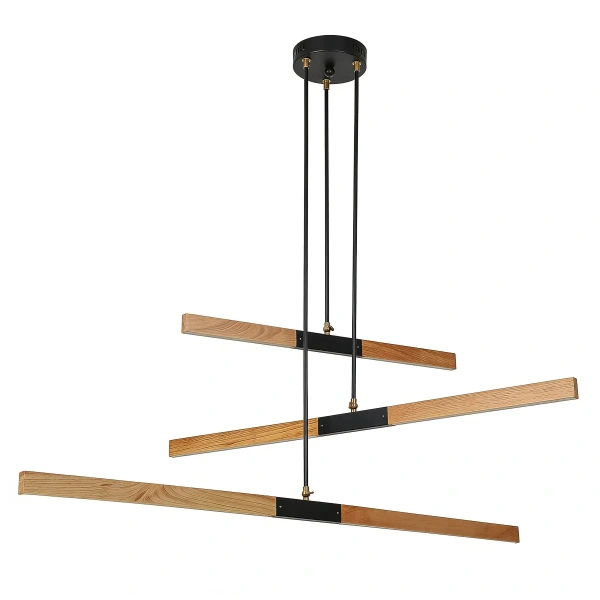 Lampa wisząca Lugano 3 brązowo-czarna LED 3000K