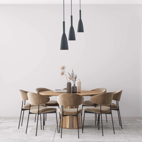 Lampa wisząca Solin 3 talerz śr. 30 cm szara 3xE27