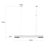 Lampa wisząca Cali M biała LED 32W CCT smart