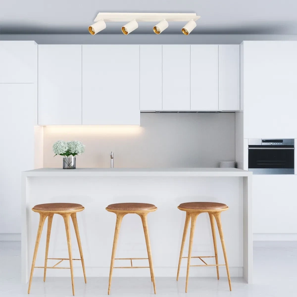 Plafon Parma 70 cm biały 4xGU10 + LED 20W CCT