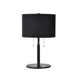 Lampa stołowa Fogo czarna 2xE27